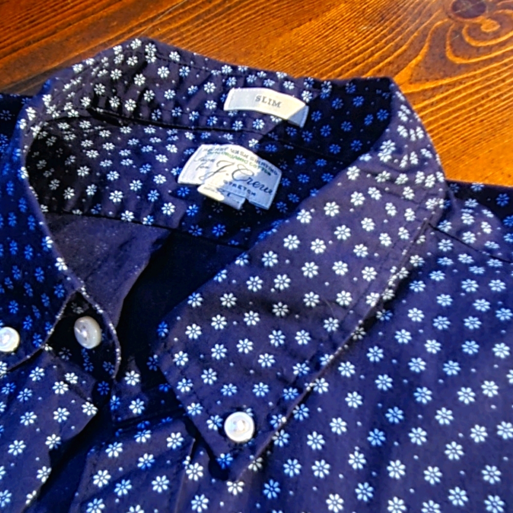 J Crew slim fit floral shirt XL NWOT